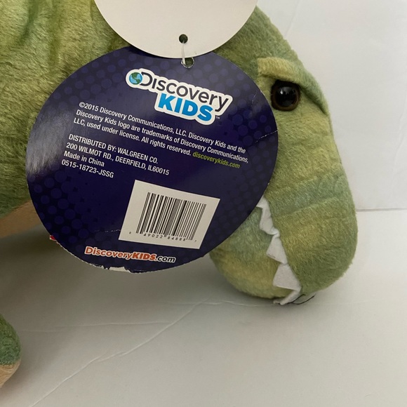 Discovery Toys Roaring Dinosaur T Rex Tyrannosaurus Green Stuffed Animal Plush - Picture 4 of 9